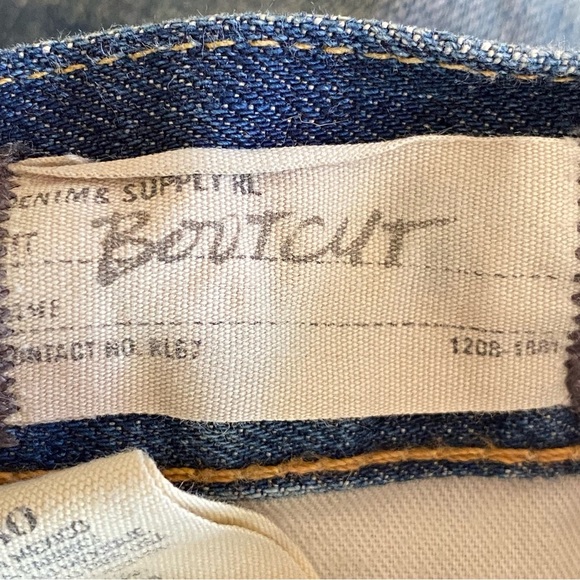 Ralph Lauren Denim & Supply Mens Jeans Blue Denim 40X30 Bootcut Distressed  Flag - Picture 5 of 8